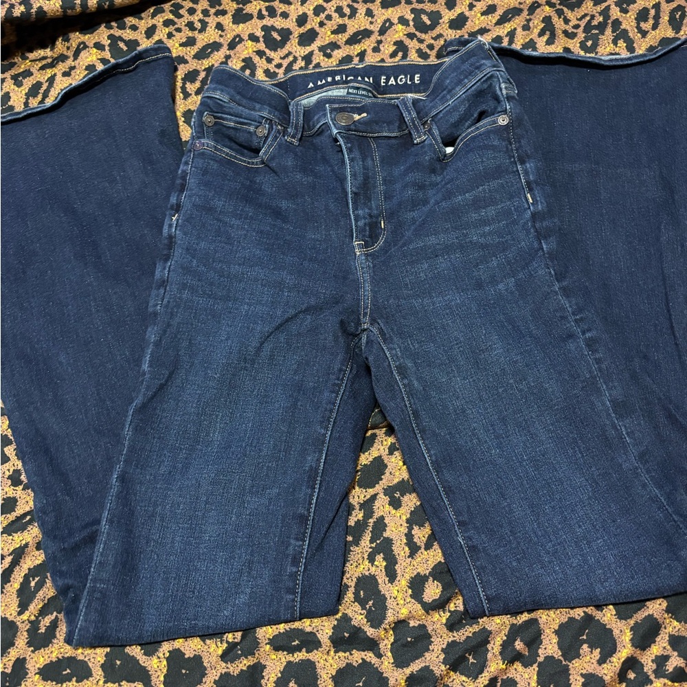 American Eagle Outfitters Dark Blue Flare Jeans